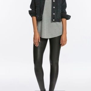 Spank faux leather leggings